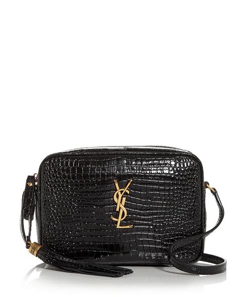 Saint Laurent Lou Camera Bag In Crocodile